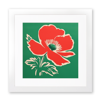 Anemone Linoprint-Style Art (1628-1)