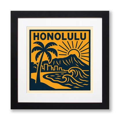 Cities Linoprint-Style Art (c180)