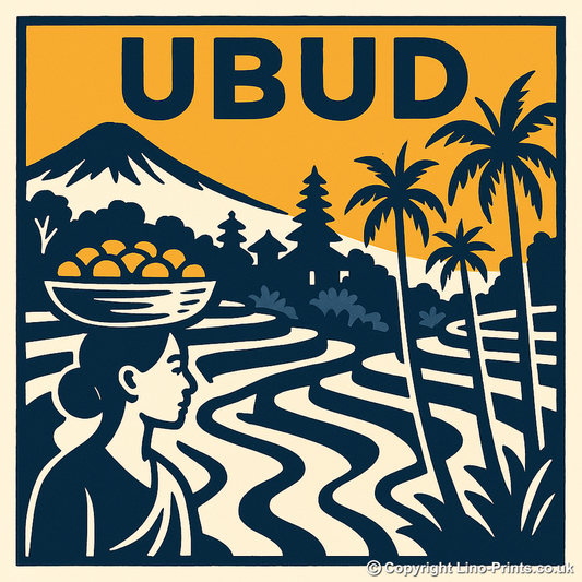 Cities Linoprint-Style Art (c66)