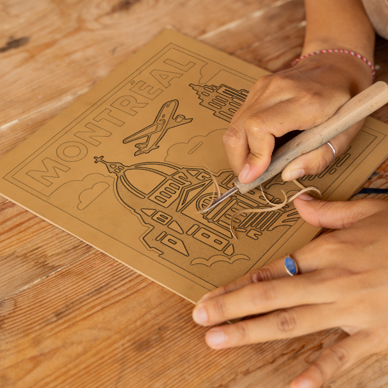 Cities Linoprint-Style Art (c142)