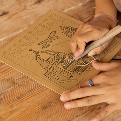 Cities Linoprint-Style Art (c142)