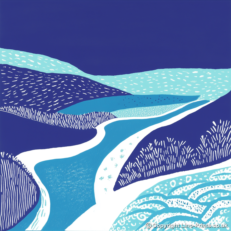 Fractal-inspired Linoprint-Style Art (829-1)