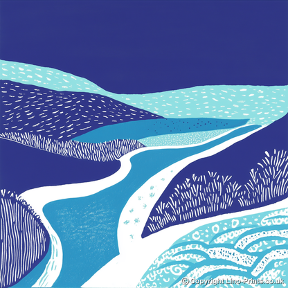 Fractal-inspired Linoprint-Style Art (829-1)