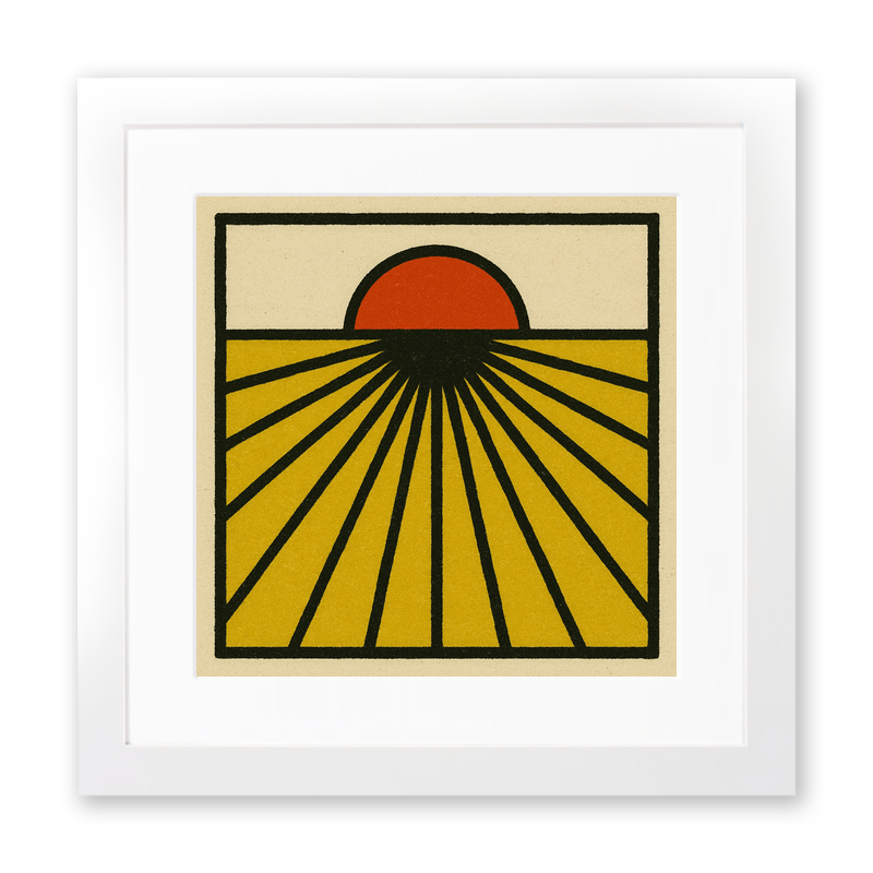 Bauhaus Design Linoprint-Style Art (c464)