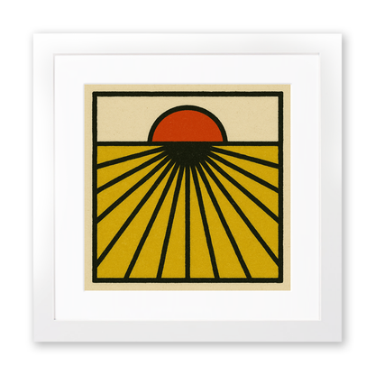 Bauhaus Design Linoprint-Style Art (c464)