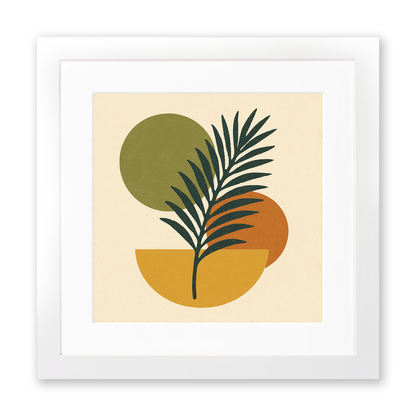 Flowers and Plants Linoprint-Style Art (c531)
