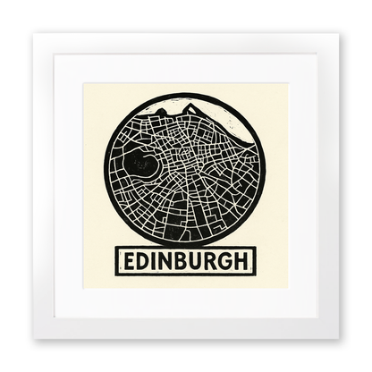 Maps Linoprint-Style Art (c22)