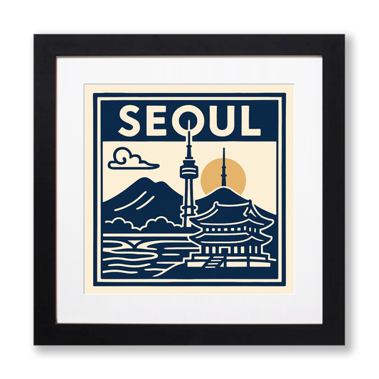 Cities Linoprint-Style Art (c92)