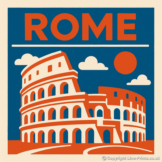 Cities Linoprint-Style Art (c105)