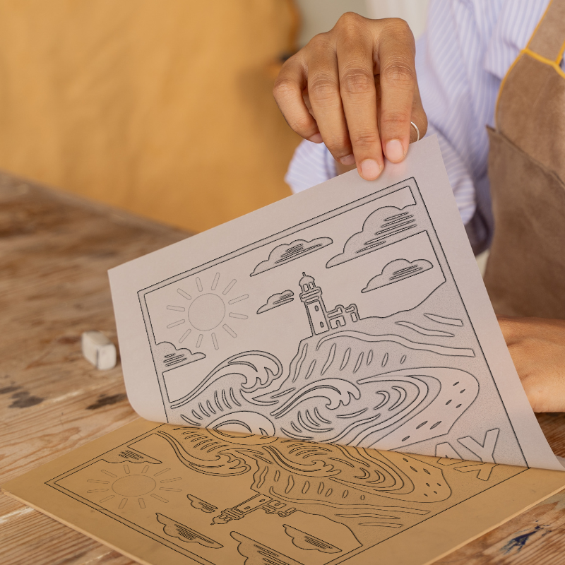 Cities Linoprint-Style Art (c223)