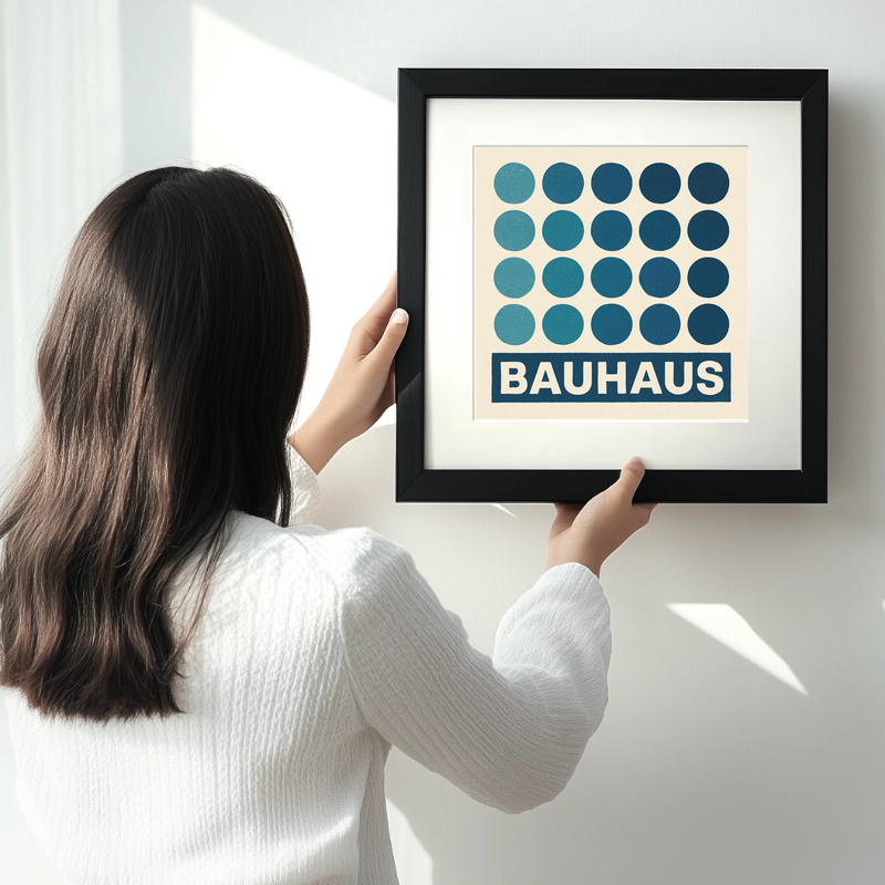 Bauhaus Design Linoprint-Style Art (c483)