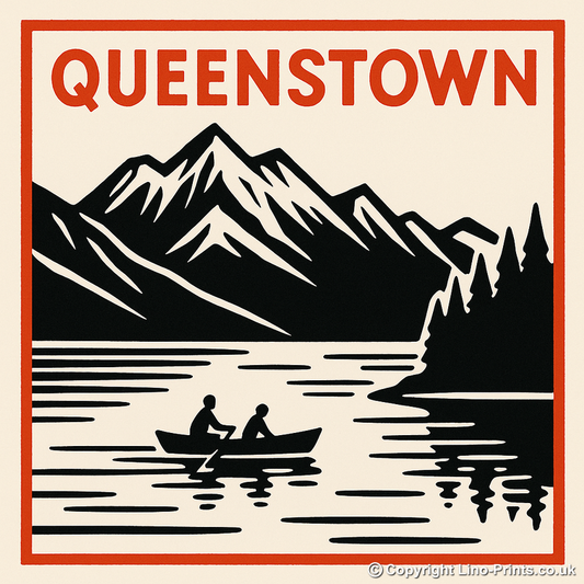 Cities Linoprint-Style Art (c111)