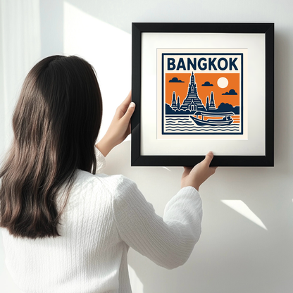 Cities Linoprint-Style Art (c239)