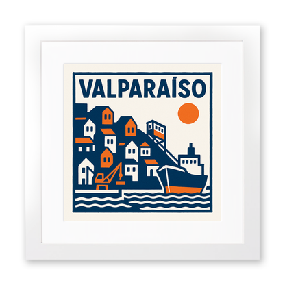Cities Linoprint-Style Art (c64)