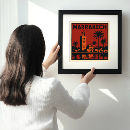 Cities Linoprint-Style Art (c152)