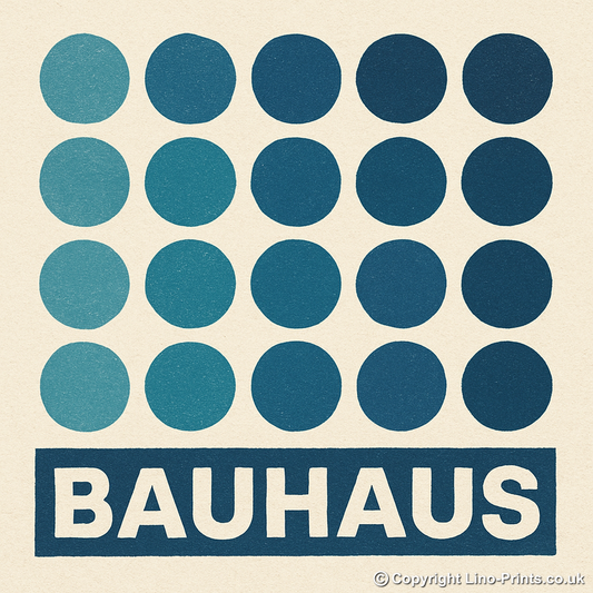 Bauhaus Design Linoprint-Style Art (c483)