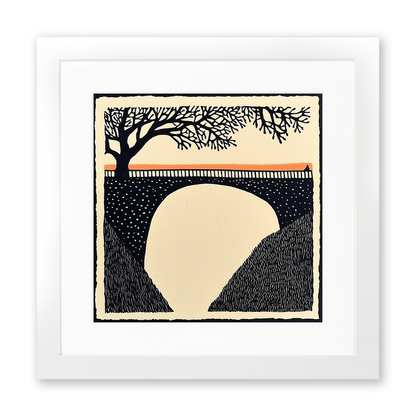 Clifton Suspension Bridge, Bristol Linoprint-Style Art (170-2)