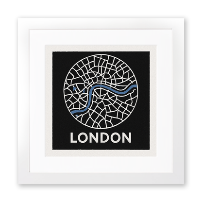 Maps Linoprint-Style Art (c13)