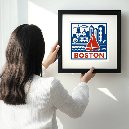 Cities Linoprint-Style Art (c229)