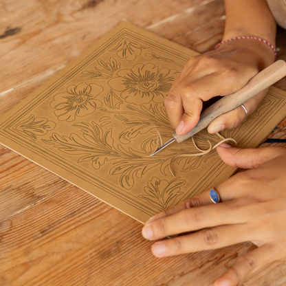 Anemone Linoprint-Style Art (1693-1)