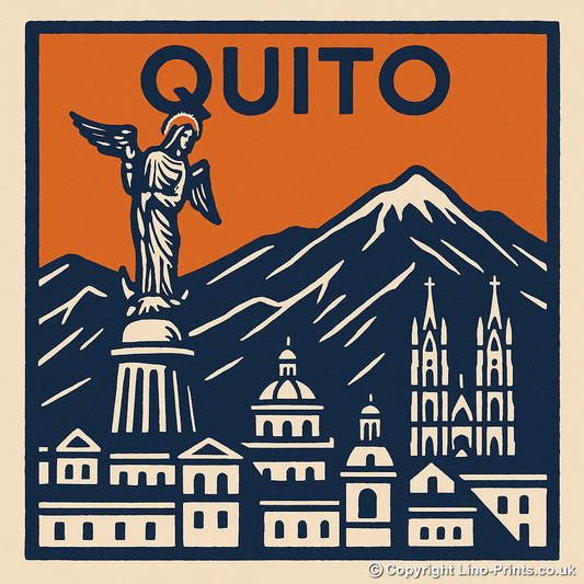 Cities Linoprint-Style Art (c110)