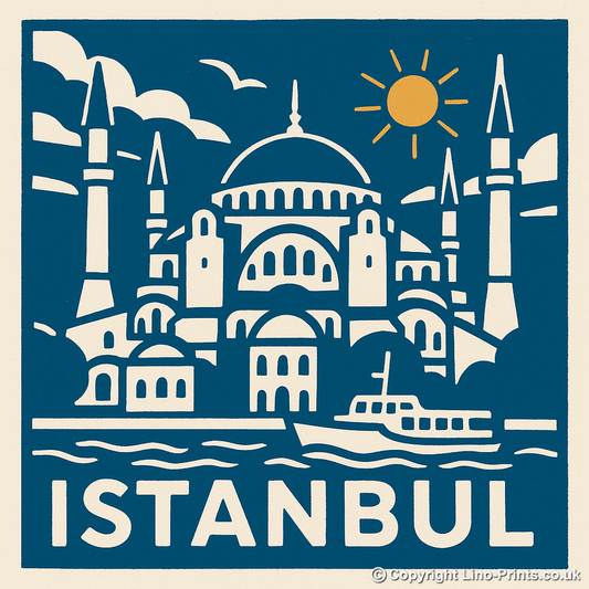 Cities Linoprint-Style Art (c177)