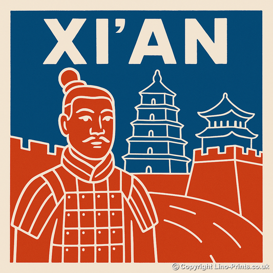 Cities Linoprint-Style Art (c52)