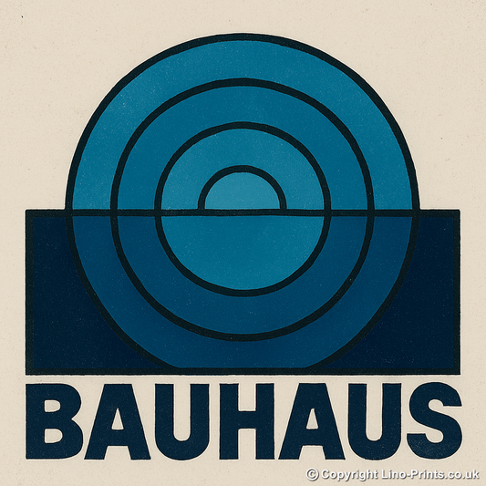 Bauhaus Design Linoprint-Style Art (c478)