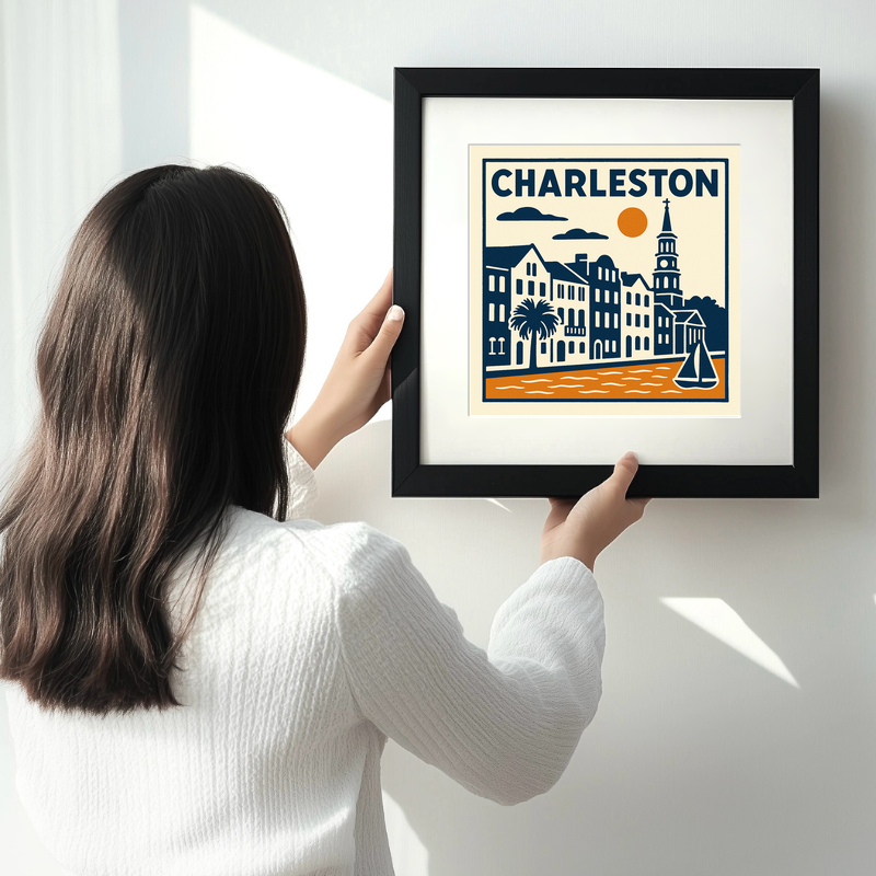 Cities Linoprint-Style Art (c215)