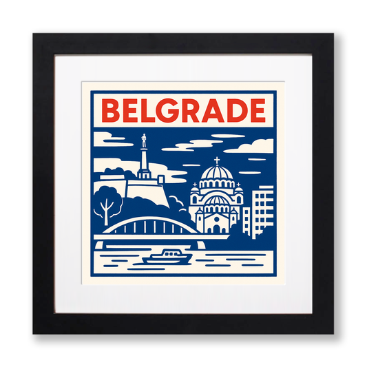 Cities Linoprint-Style Art (c236)