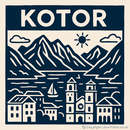 Cities Linoprint-Style Art (c172)