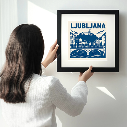 Cities Linoprint-Style Art (c161)