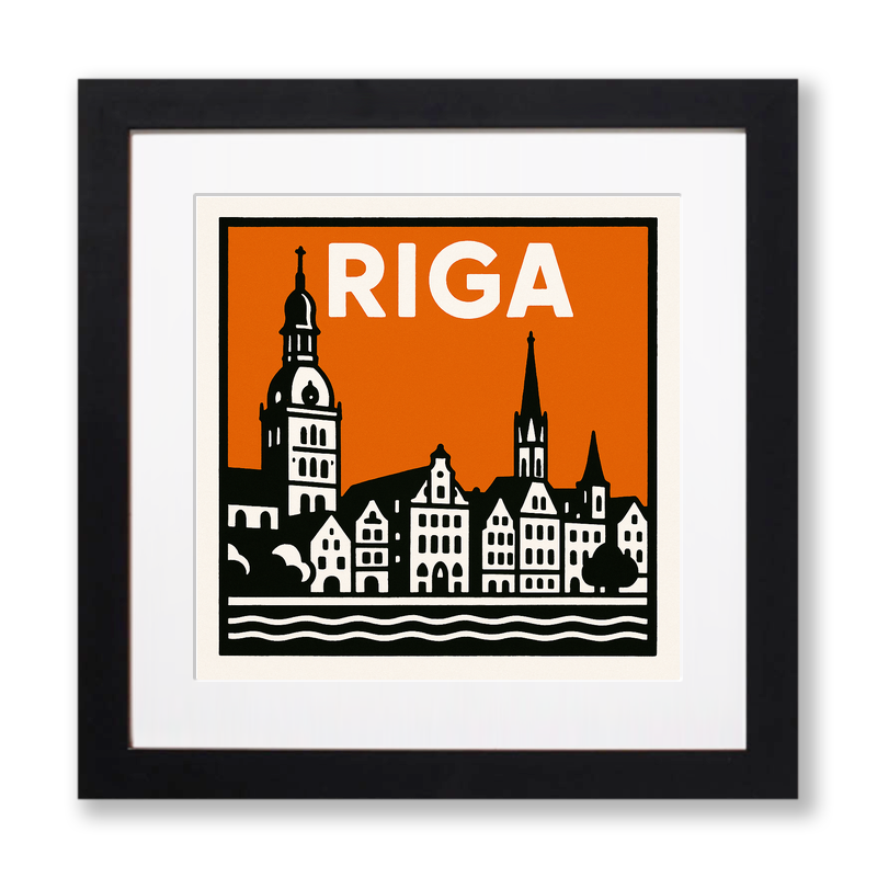 Cities Linoprint-Style Art (c107)