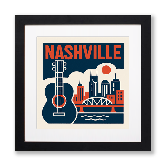 Cities Linoprint-Style Art (c134)