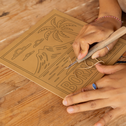 Cities Linoprint-Style Art (c231)