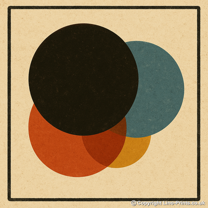 Bauhaus Design Linoprint-Style Art (c453)