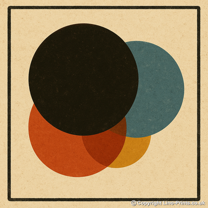 Bauhaus Design Linoprint-Style Art (c453)