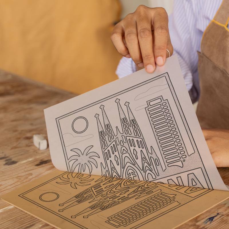 Cities Linoprint-Style Art (c238)