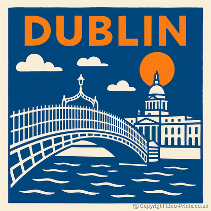 Cities Linoprint-Style Art (c202)