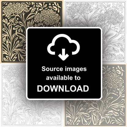 Yarrow Linoprint-Style Art (1753-1)