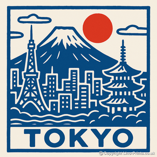 Cities Linoprint-Style Art (c70)