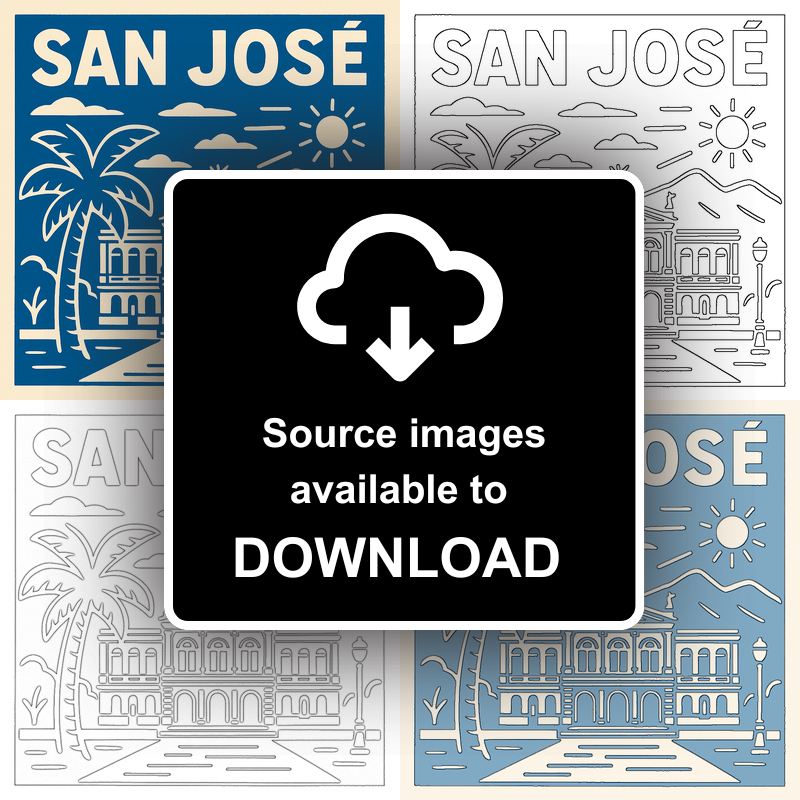 Cities Linoprint-Style Art (c99)