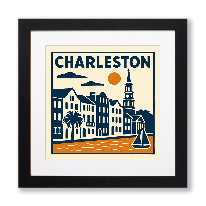 Cities Linoprint-Style Art (c215)