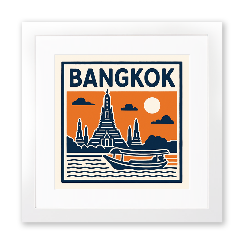 Cities Linoprint-Style Art (c239)