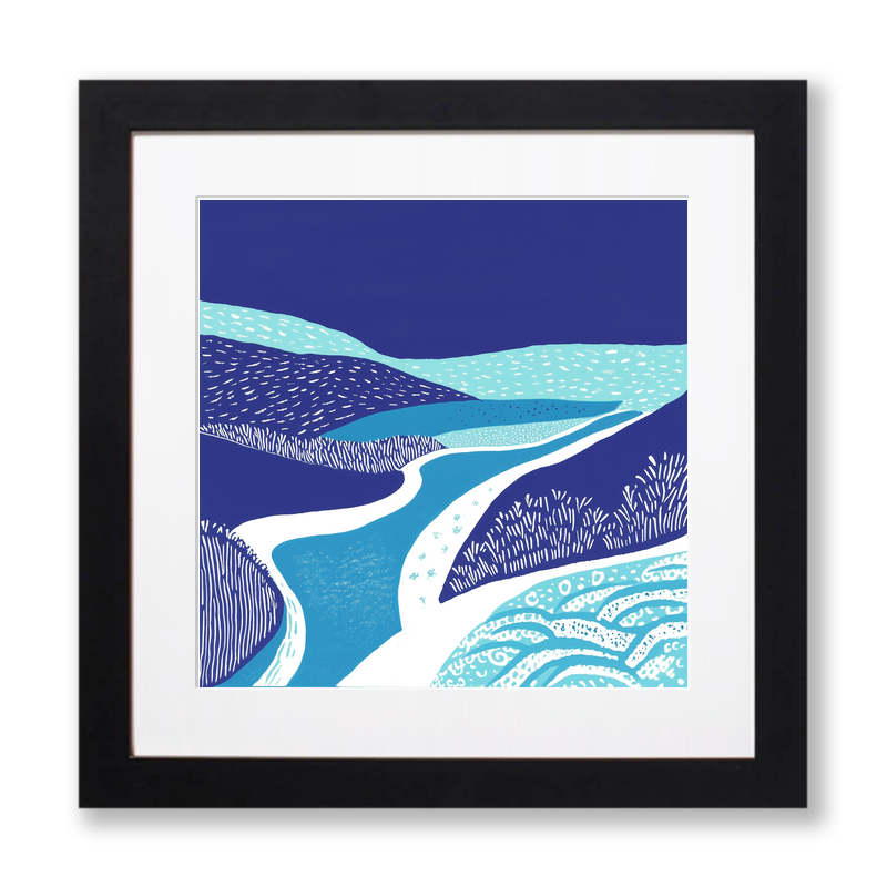Fractal-inspired Linoprint-Style Art (829-1)