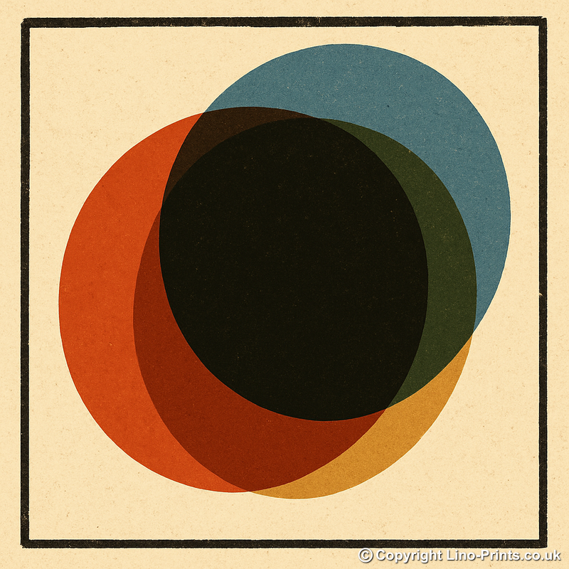 Bauhaus Design Linoprint-Style Art (c399)