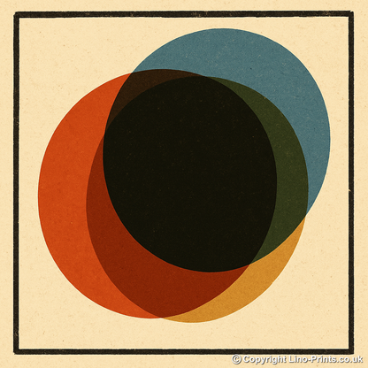 Bauhaus Design Linoprint-Style Art (c399)