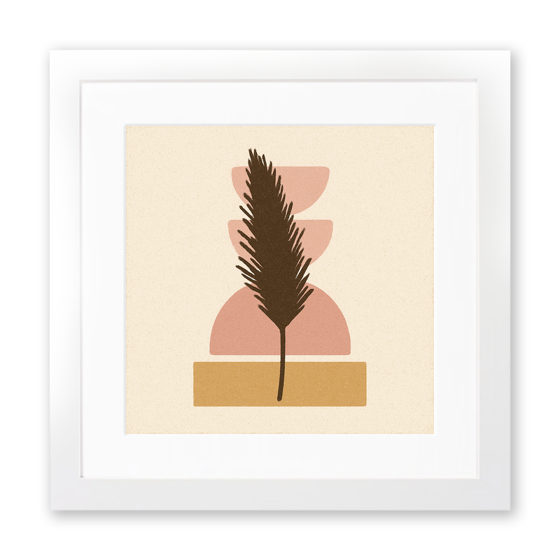 Flowers and Plants Linoprint-Style Art (c504)