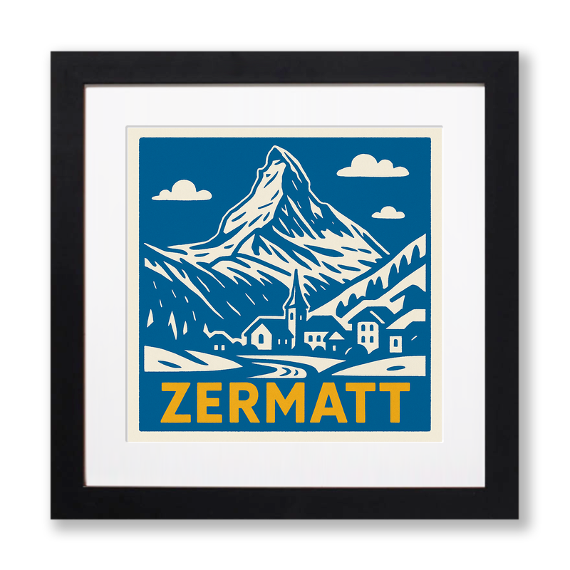 Cities Linoprint-Style Art (c47)