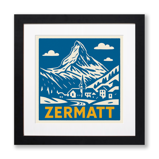 Cities Linoprint-Style Art (c47)